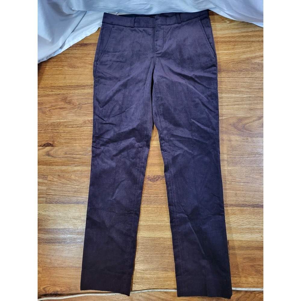 NWT Banana Republic Womens Pants Plum Size 4 Ryan Career Corduroy Cotton Blend